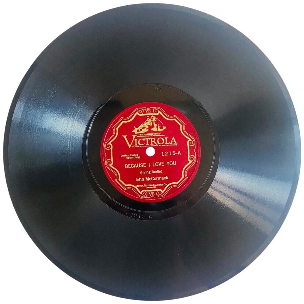 John McCormack - Because I Love You / The Far-Away Bells - 1215 Victrola 78rpm